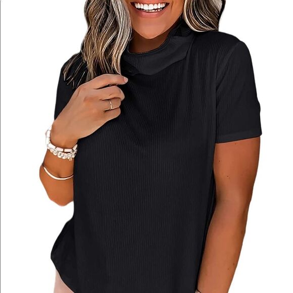 Mask turtleneck Black Size M New With Tags - Picture 1 of 5